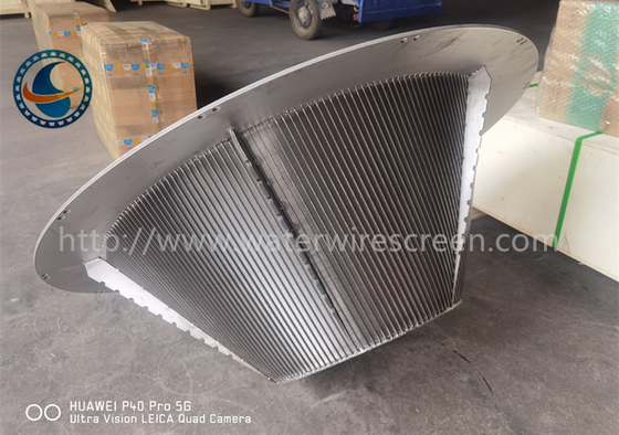 Ss304 0,25mm Slot Wedge Wire Screen Filter με φλάντσα