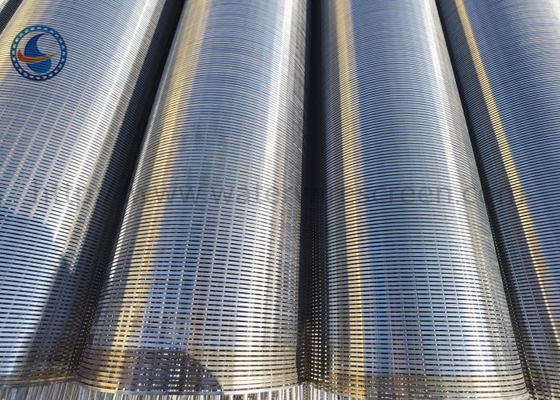 Ανοξείδωτη αυλάκωση 40mm τυλιγμένος καλώδιο σωλήνας ελέγχου άμμου φρεατίων νερού οθόνης